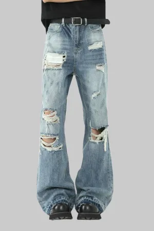Ripped Flare Jeans