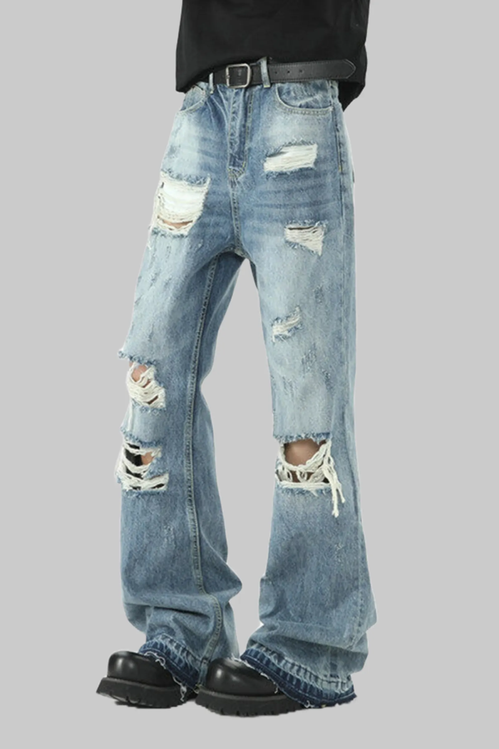Ripped Flare Jeans