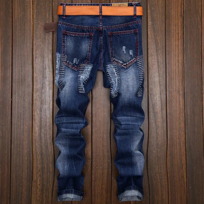 Ripped Up Skinny Jeans with Belt