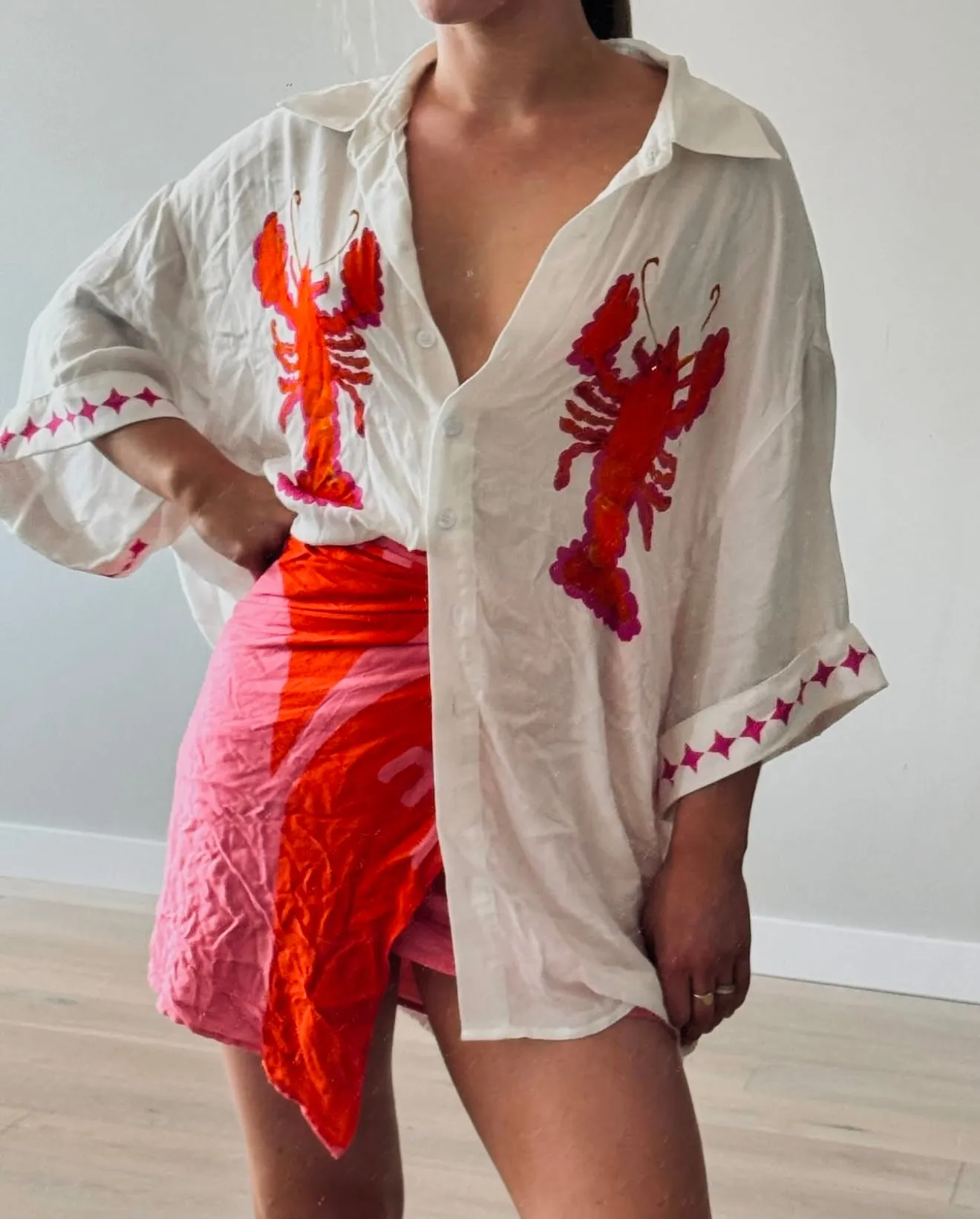 Rock lobster oversized shirt