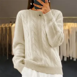 Rowy™ | Soft knitted sweater with cable pattern