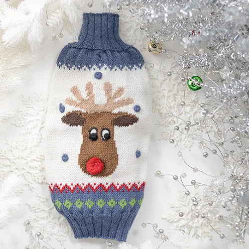 Rudolf Alpaca Holiday Dog Sweater