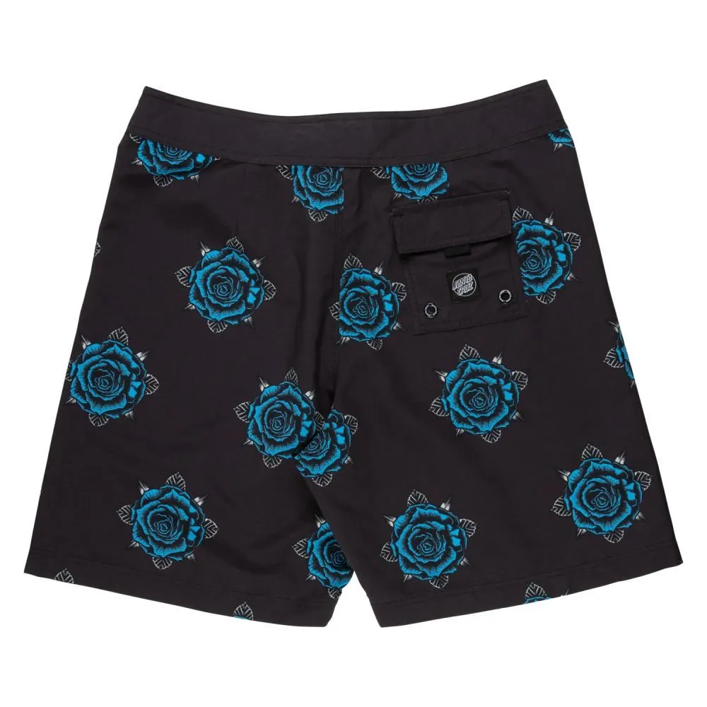 Santa Cruz Board Shorts Dressen Rose Crew Two - Black