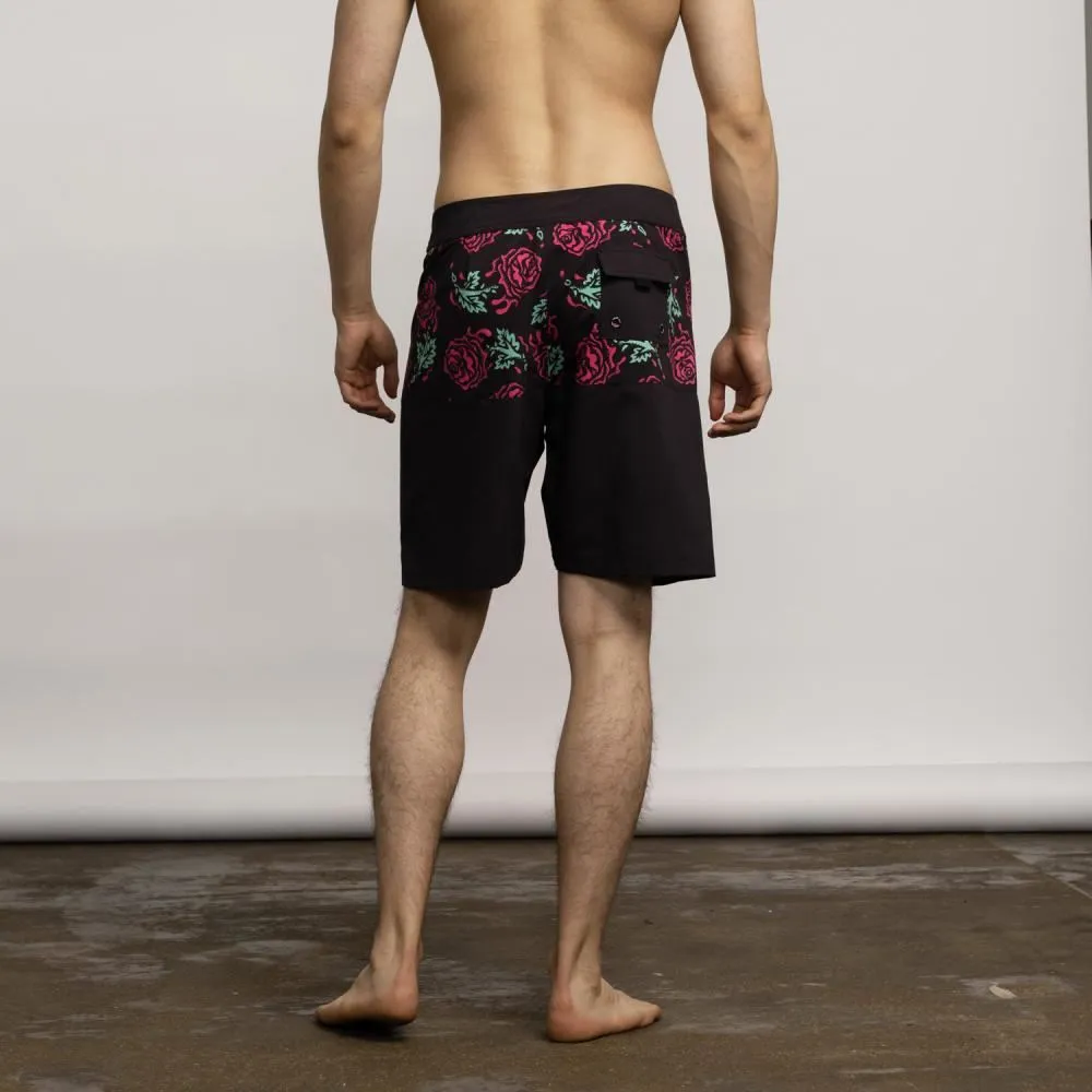 Santa Cruz Board Shorts Dressen Rose Crew Two - Black