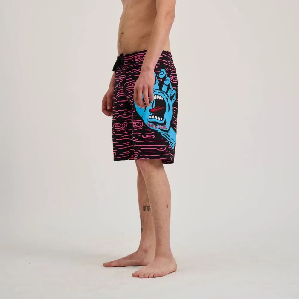 Santa Cruz Board Shorts Screaming Hand Board Short - Neon Wood