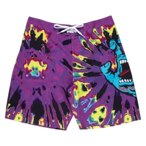 Santa Cruz Board Shorts Screaming Hand - Purple / Yellow / Black Tie Dye