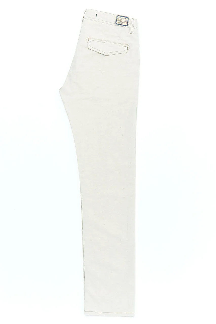Scarti Lab Chinos 101-SM407 Cotton/Linen Blend Natural