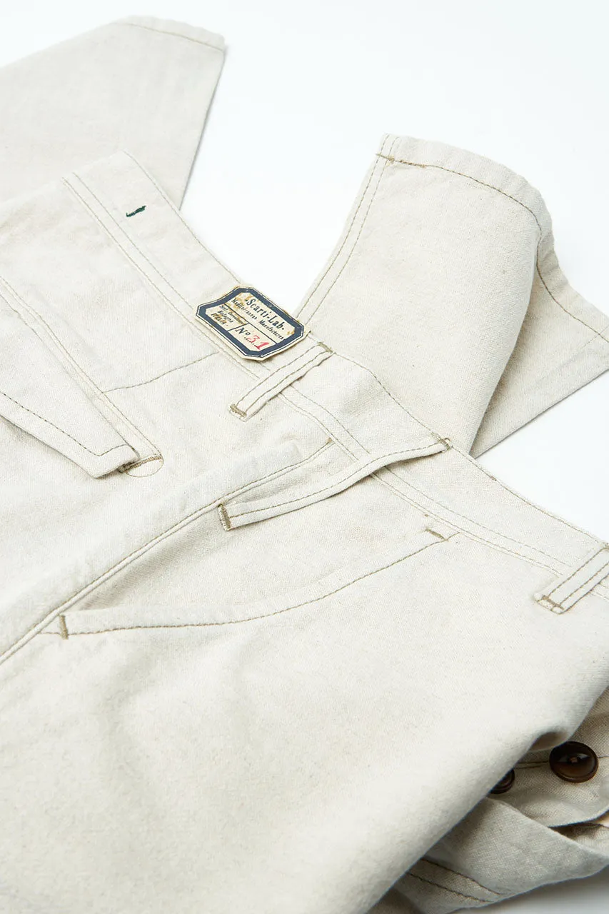 Scarti Lab Chinos 101-SM407 Cotton/Linen Blend Natural