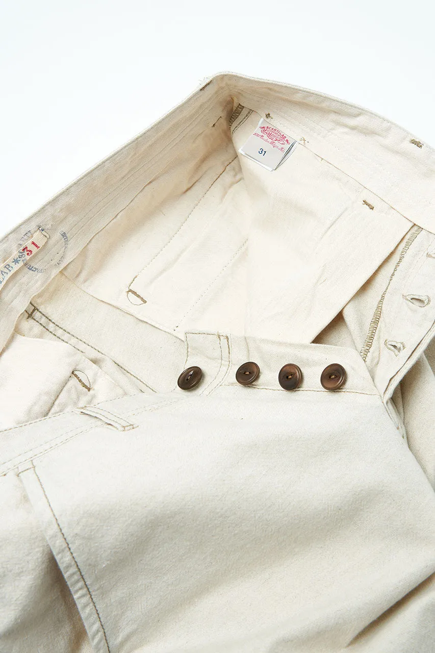 Scarti Lab Chinos 101-SM407 Cotton/Linen Blend Natural