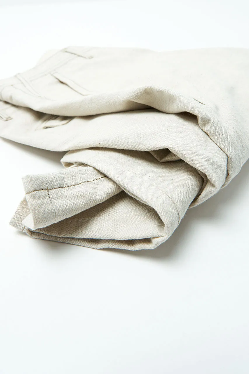 Scarti Lab Chinos 101-SM407 Cotton/Linen Blend Natural