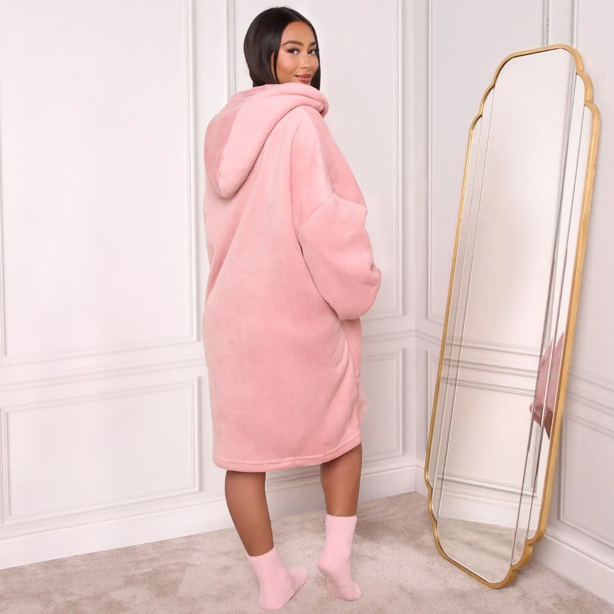 Sherpa Zip Up Hoodie Blanket