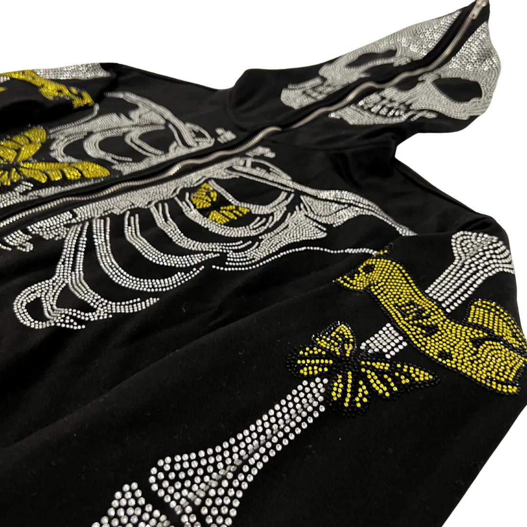 Skelly Yellow Butterfly Zip Up