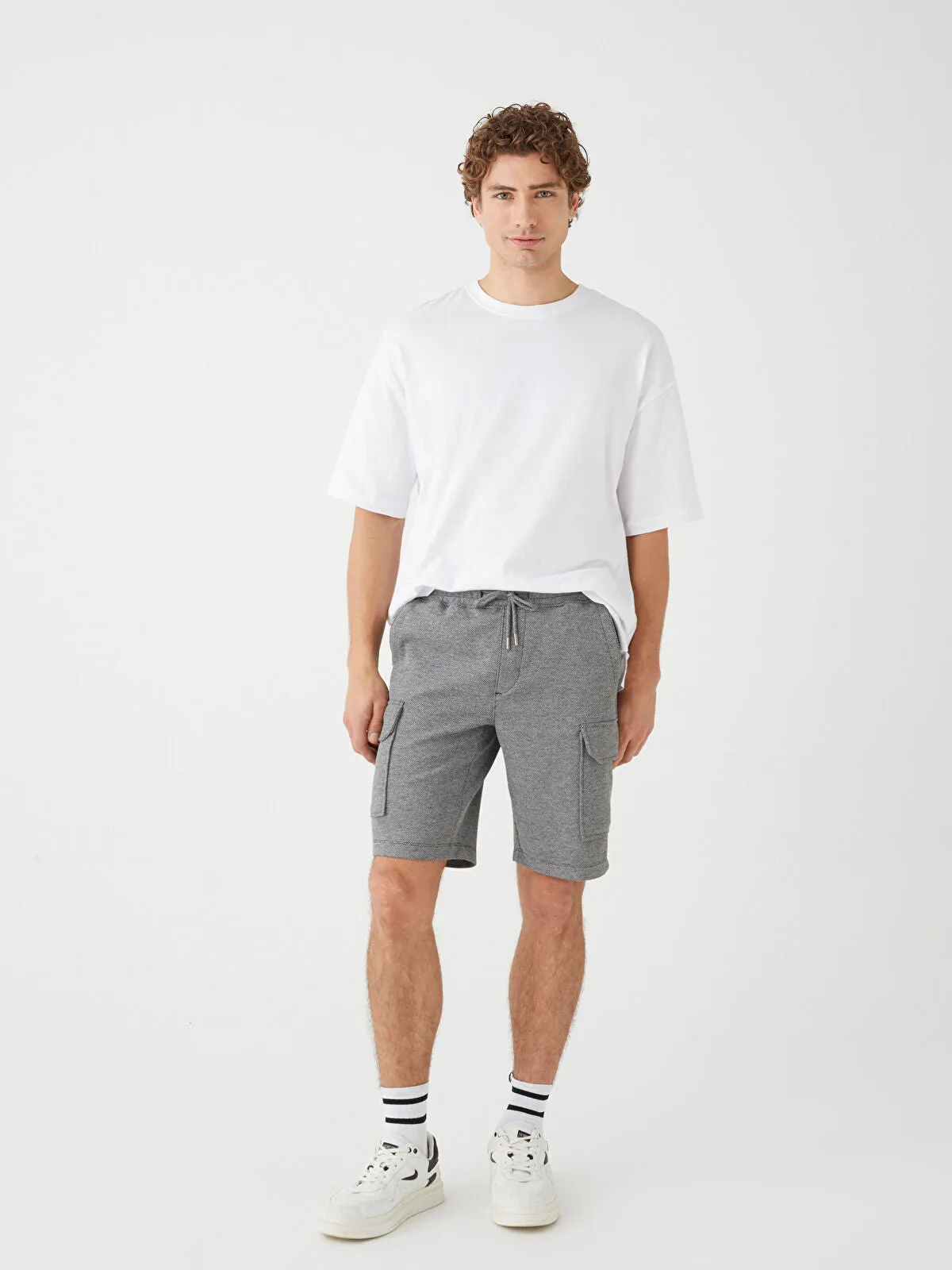 Slim Fit Men Cargo Shorts