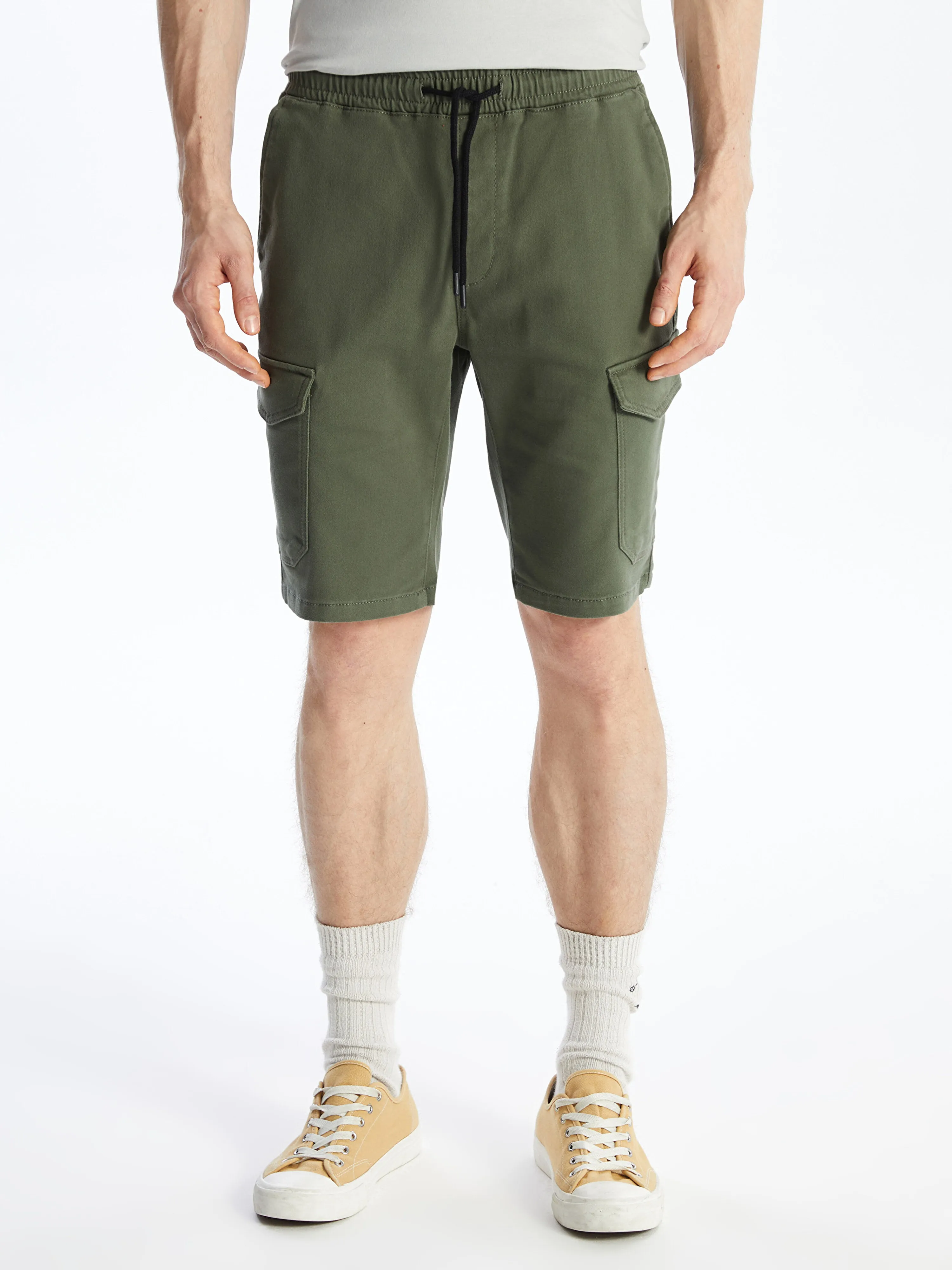 Slim Fit Men Cargo Shorts