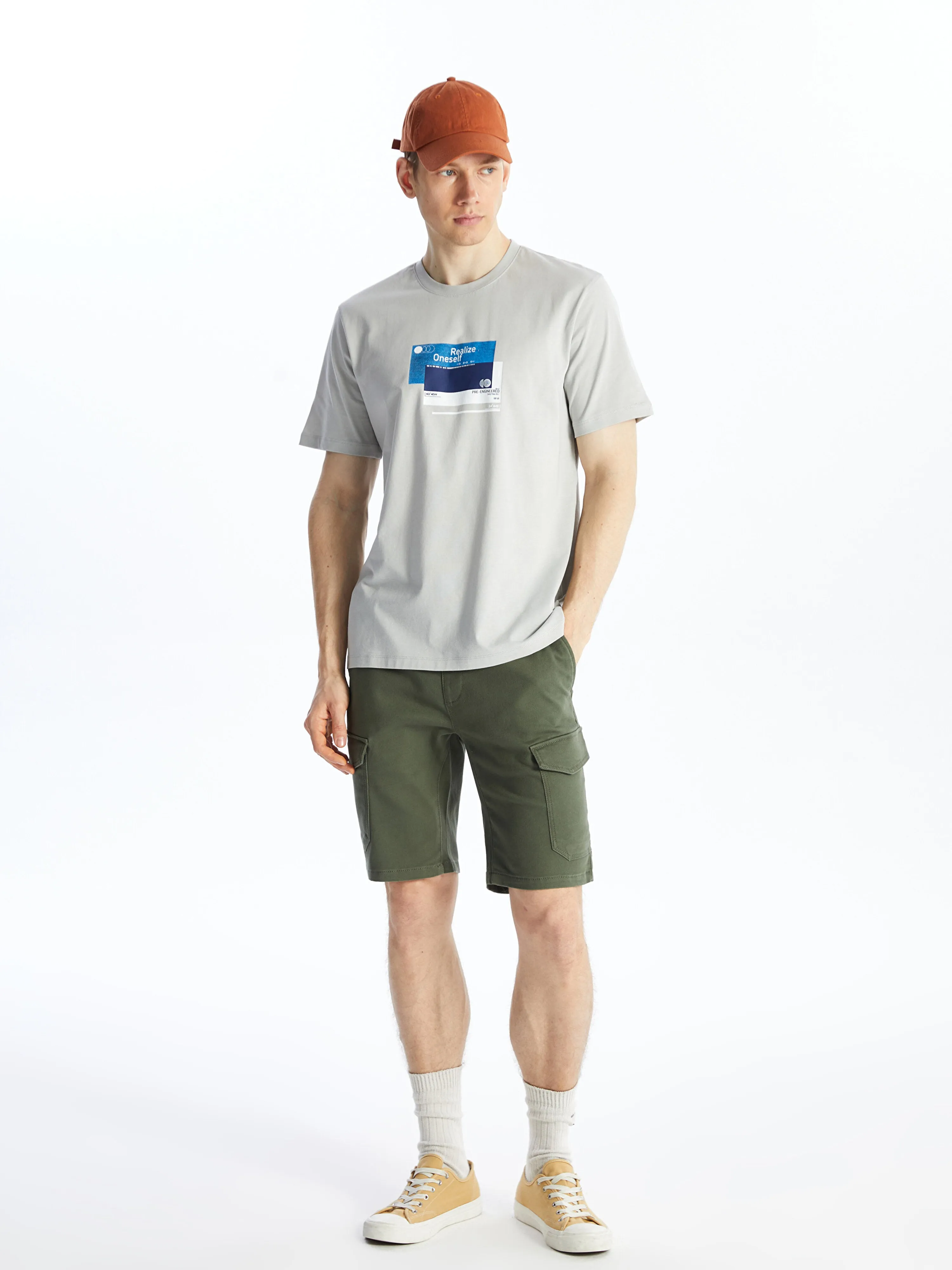 Slim Fit Men Cargo Shorts