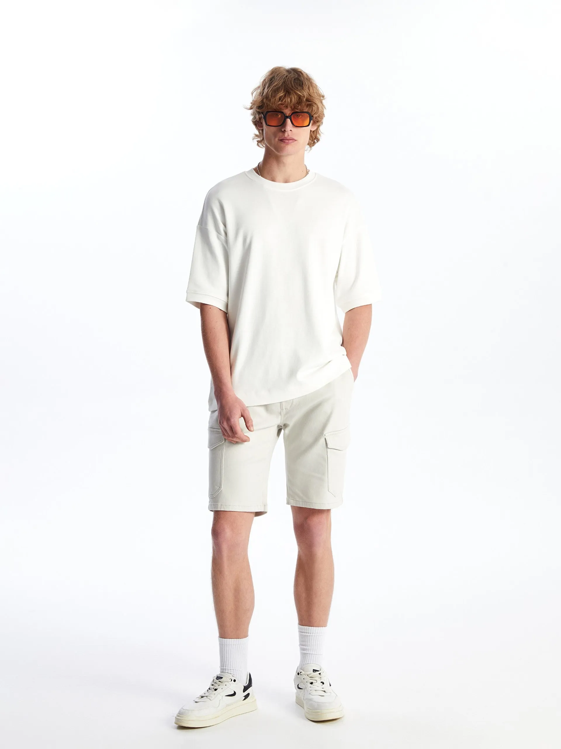 Slim Fit Men Cargo Shorts