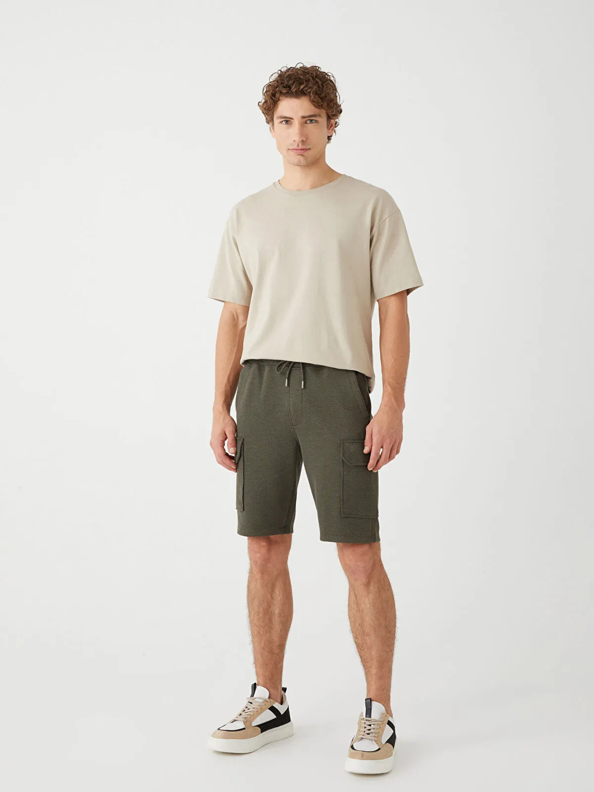 Slim Fit Men Cargo Shorts