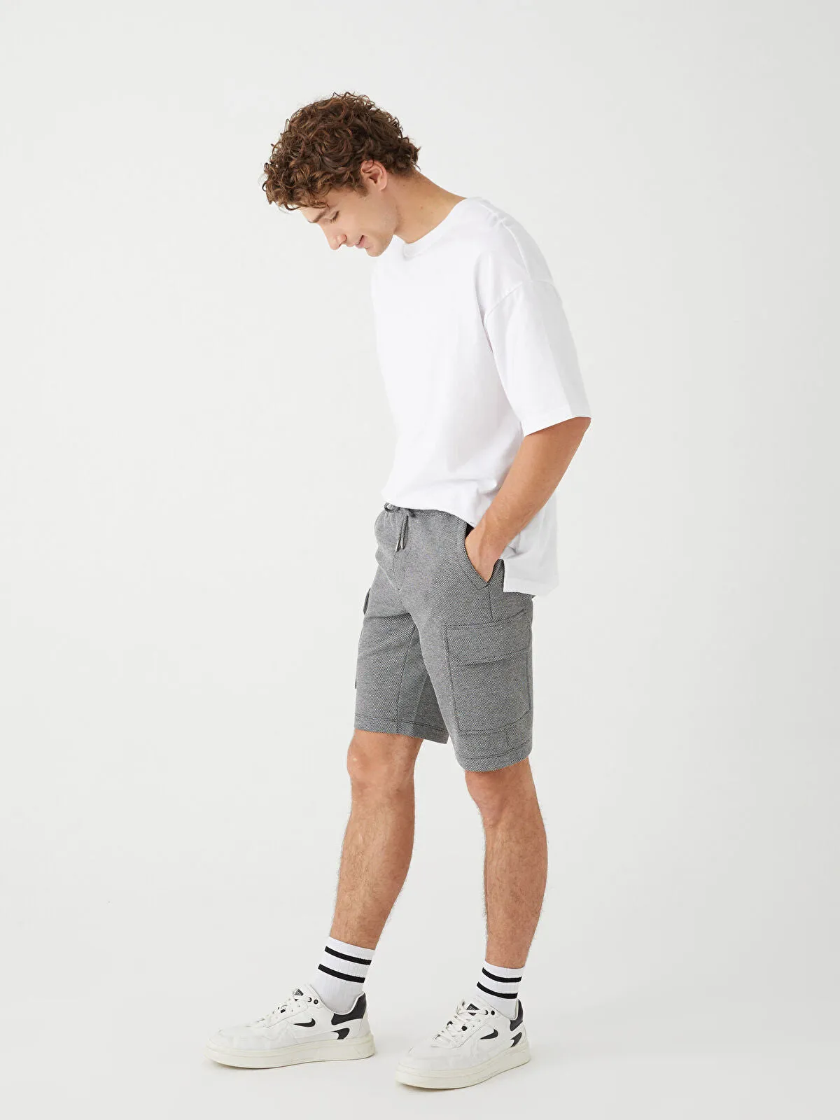 Slim Fit Men Cargo Shorts