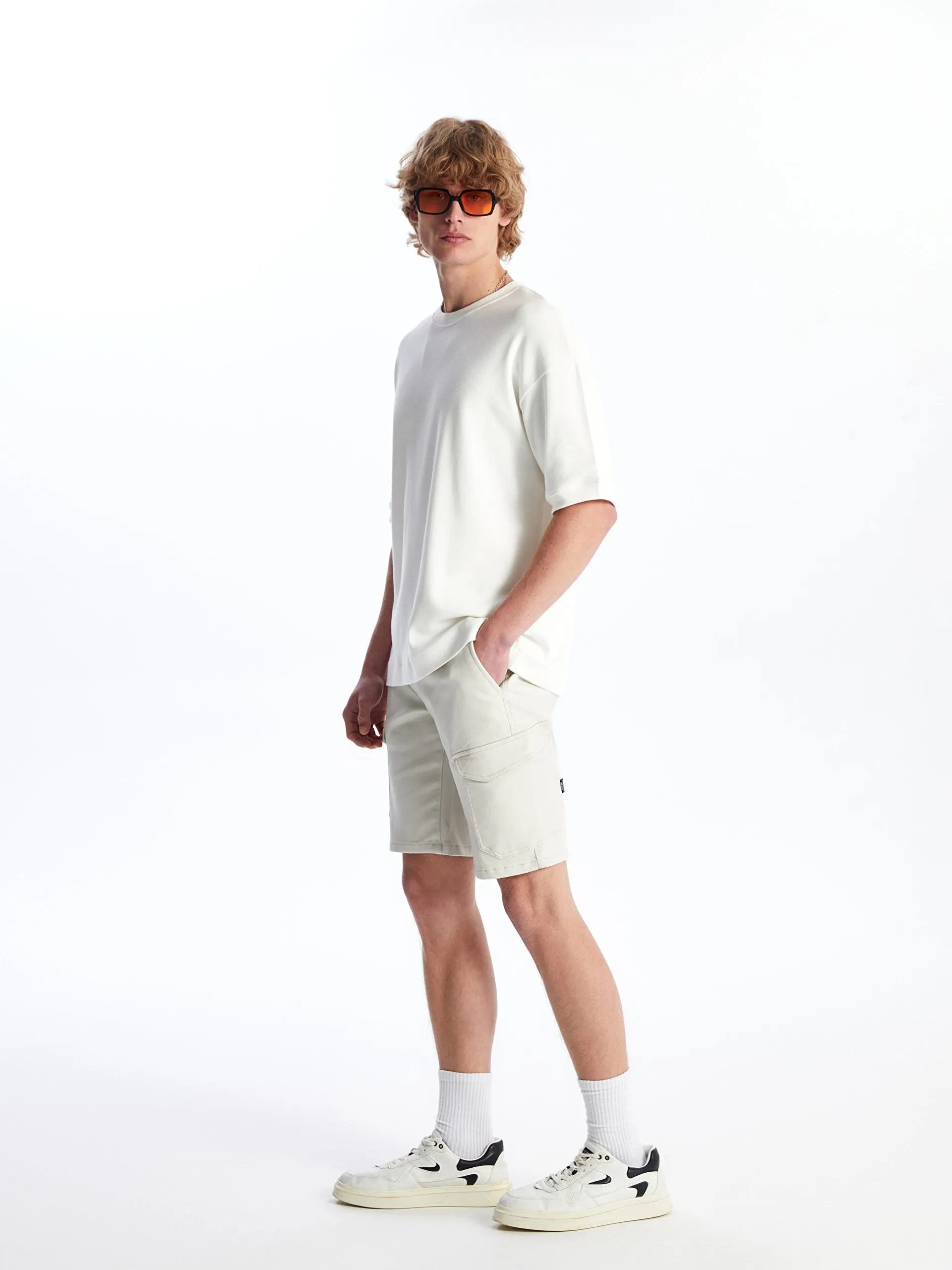 Slim Fit Men Cargo Shorts