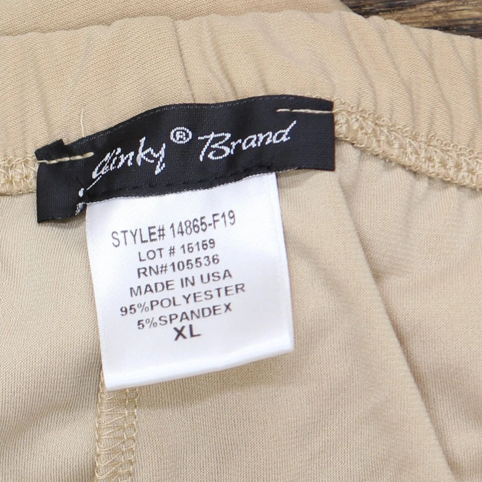 Slinky Brand Womens Flare-Leg Knit Wrap Pant 656762 Taupe Brown XL