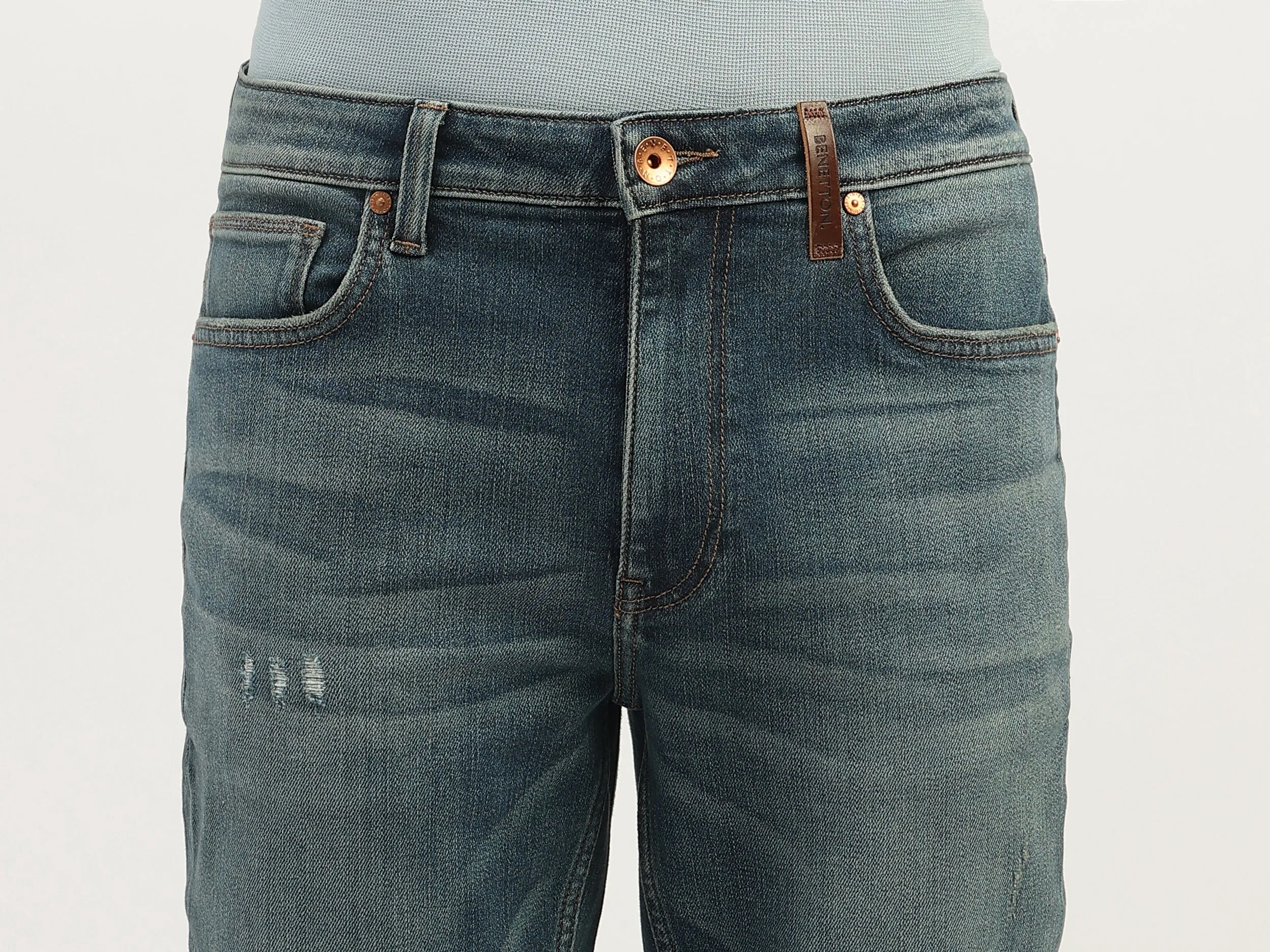 Solid Bootcut Fit Jeans