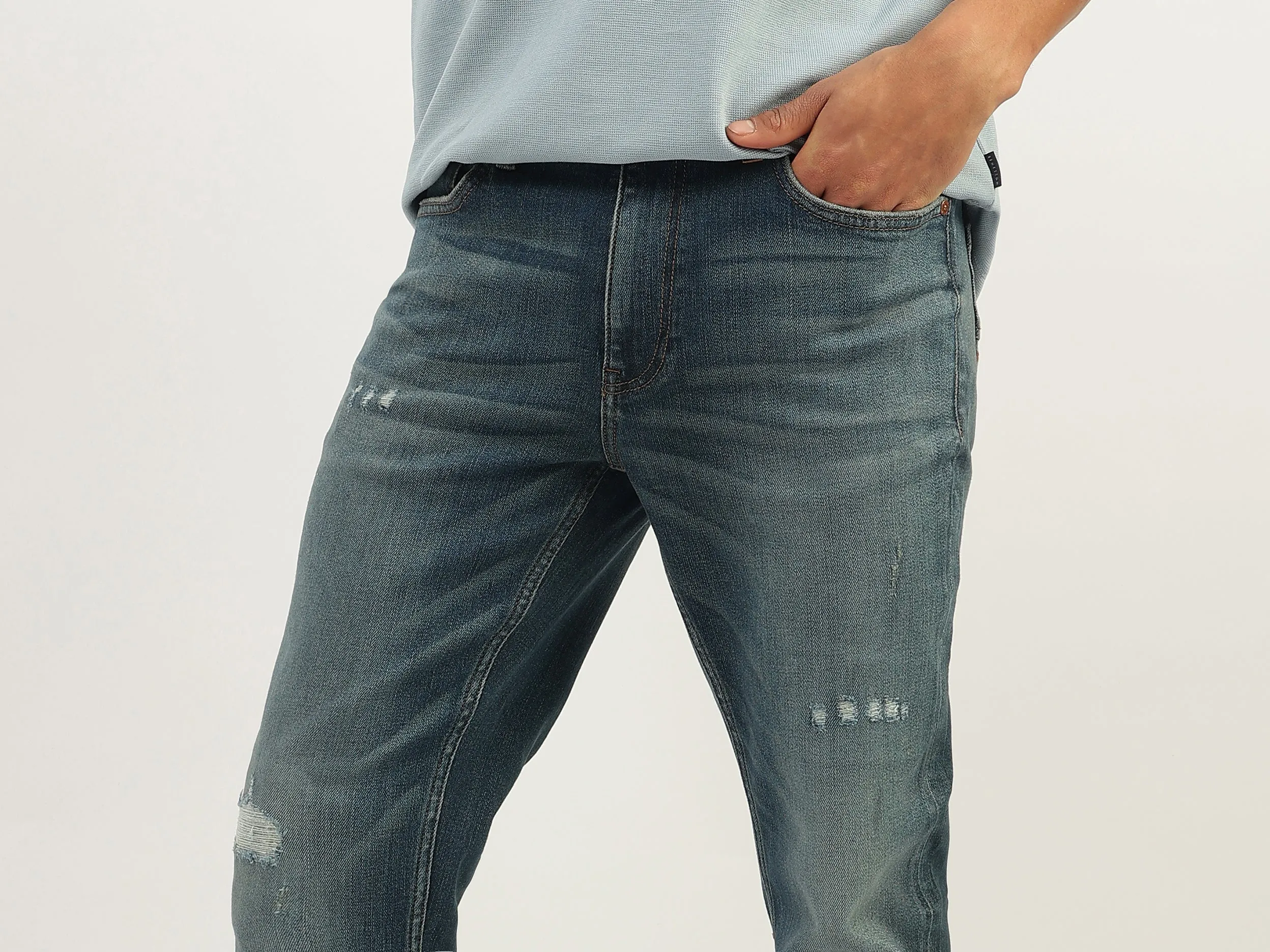 Solid Bootcut Fit Jeans