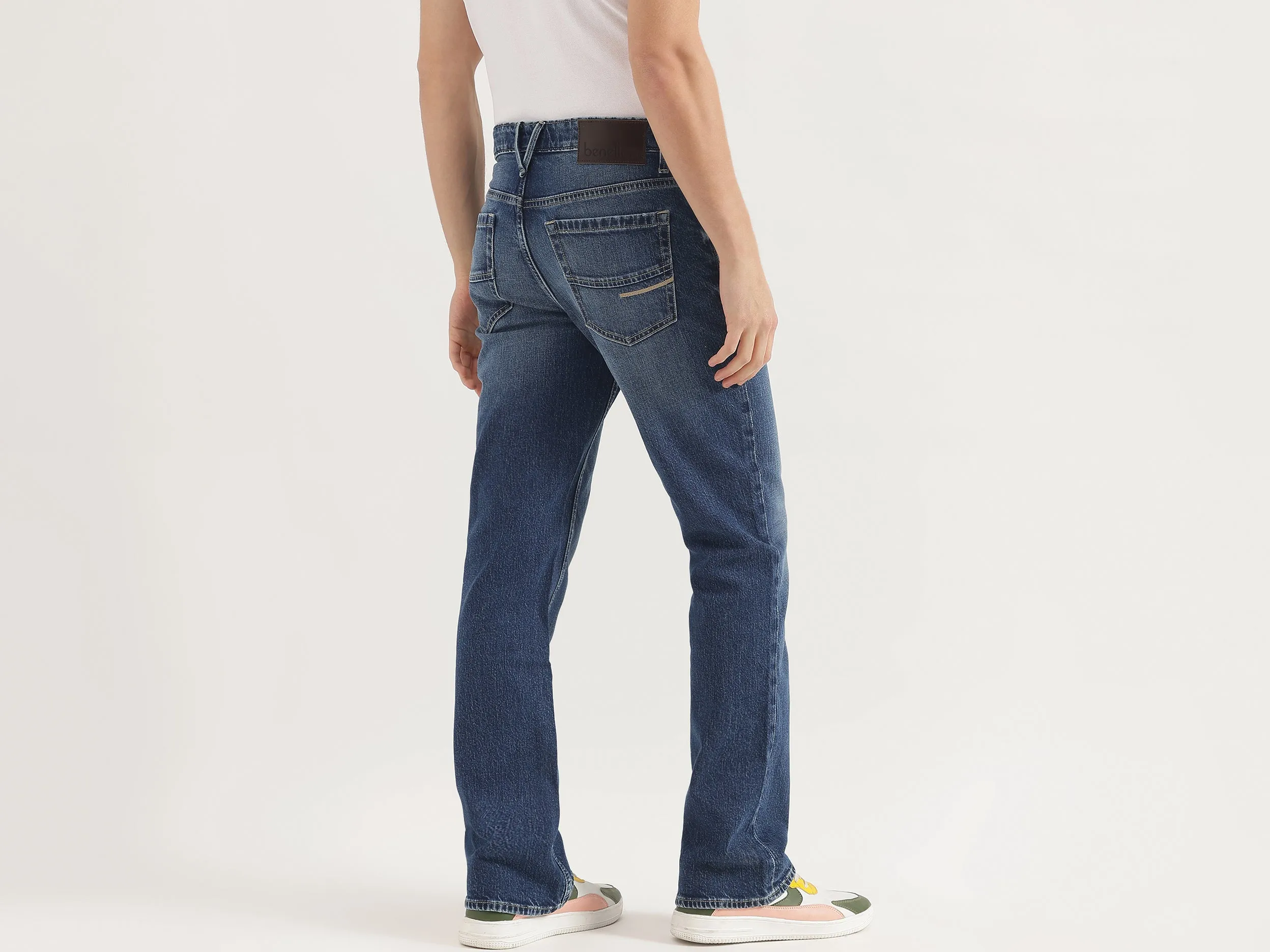 Solid Bootcut Fit Jeans