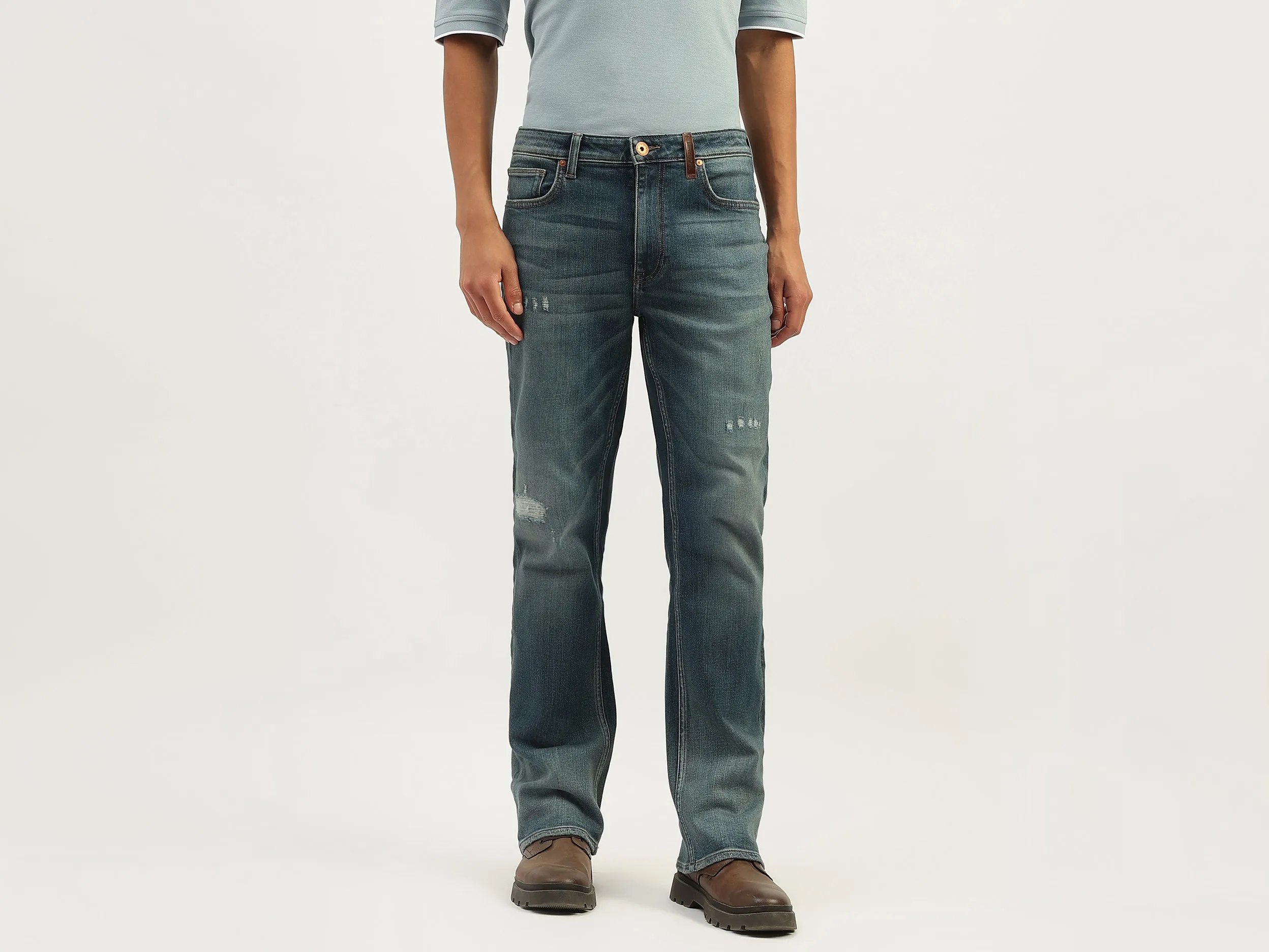 Solid Bootcut Fit Jeans