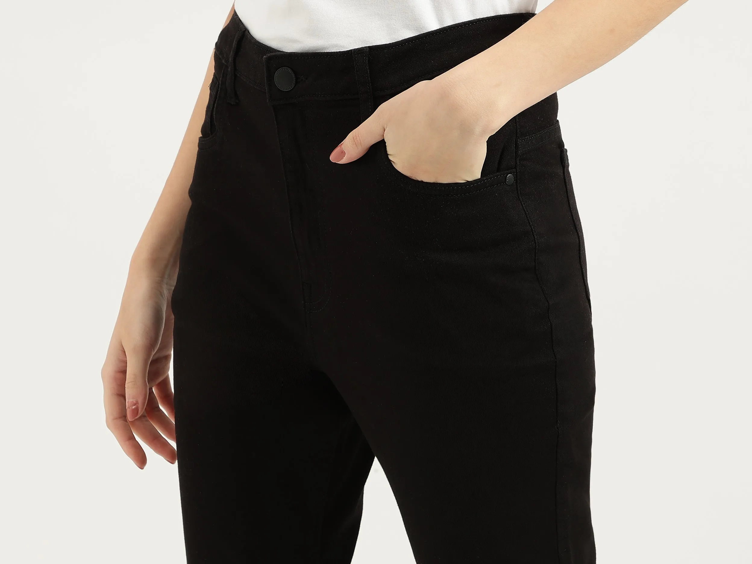 Solid Bootcut Fit Jeans