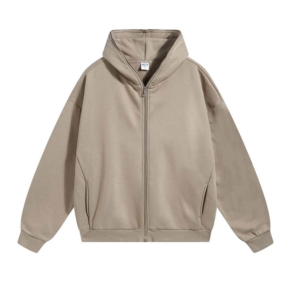 Solid Color Full Zip Hoodie