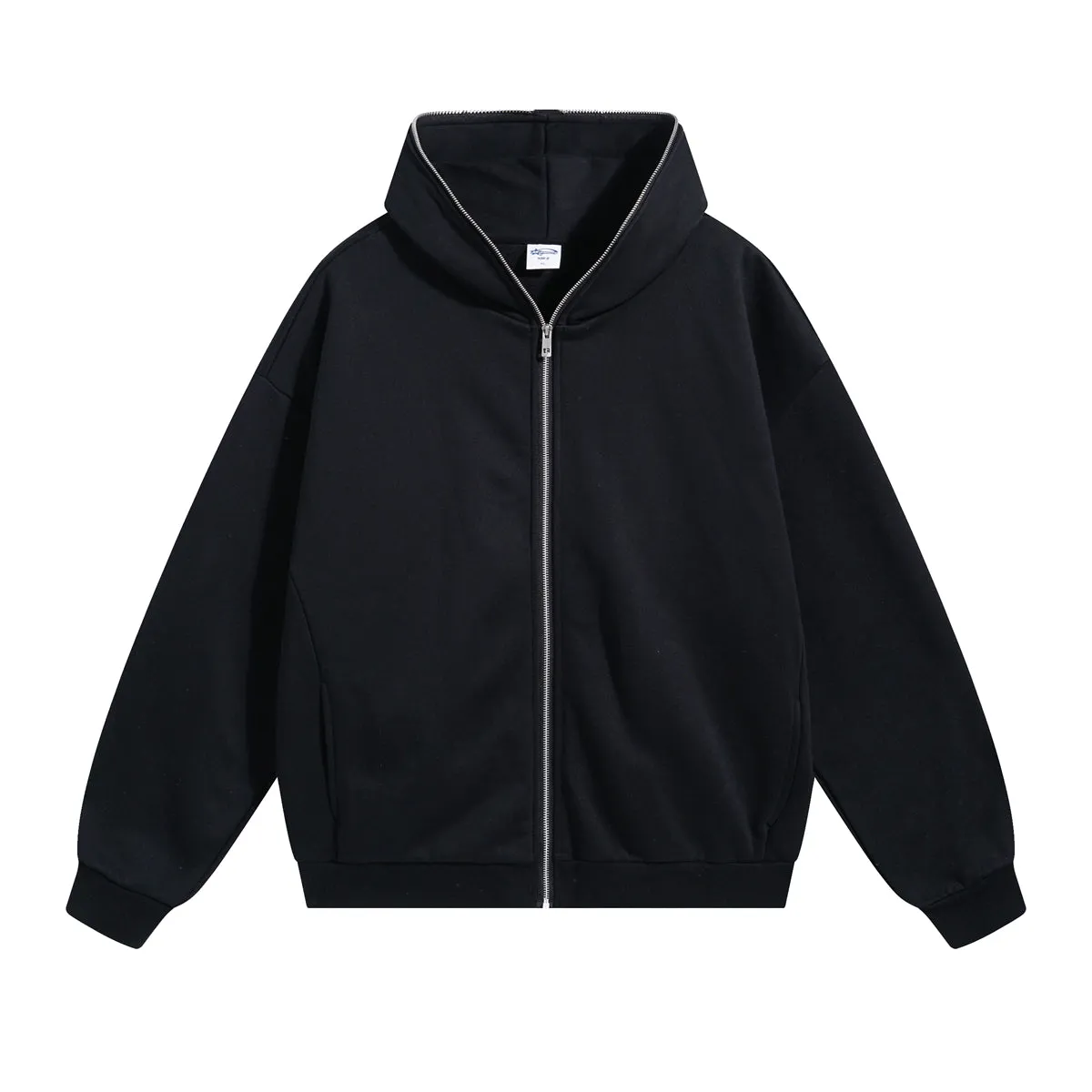 Solid Color Full Zip Hoodie