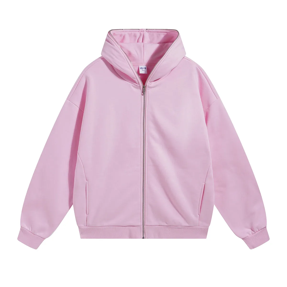 Solid Color Full Zip Hoodie