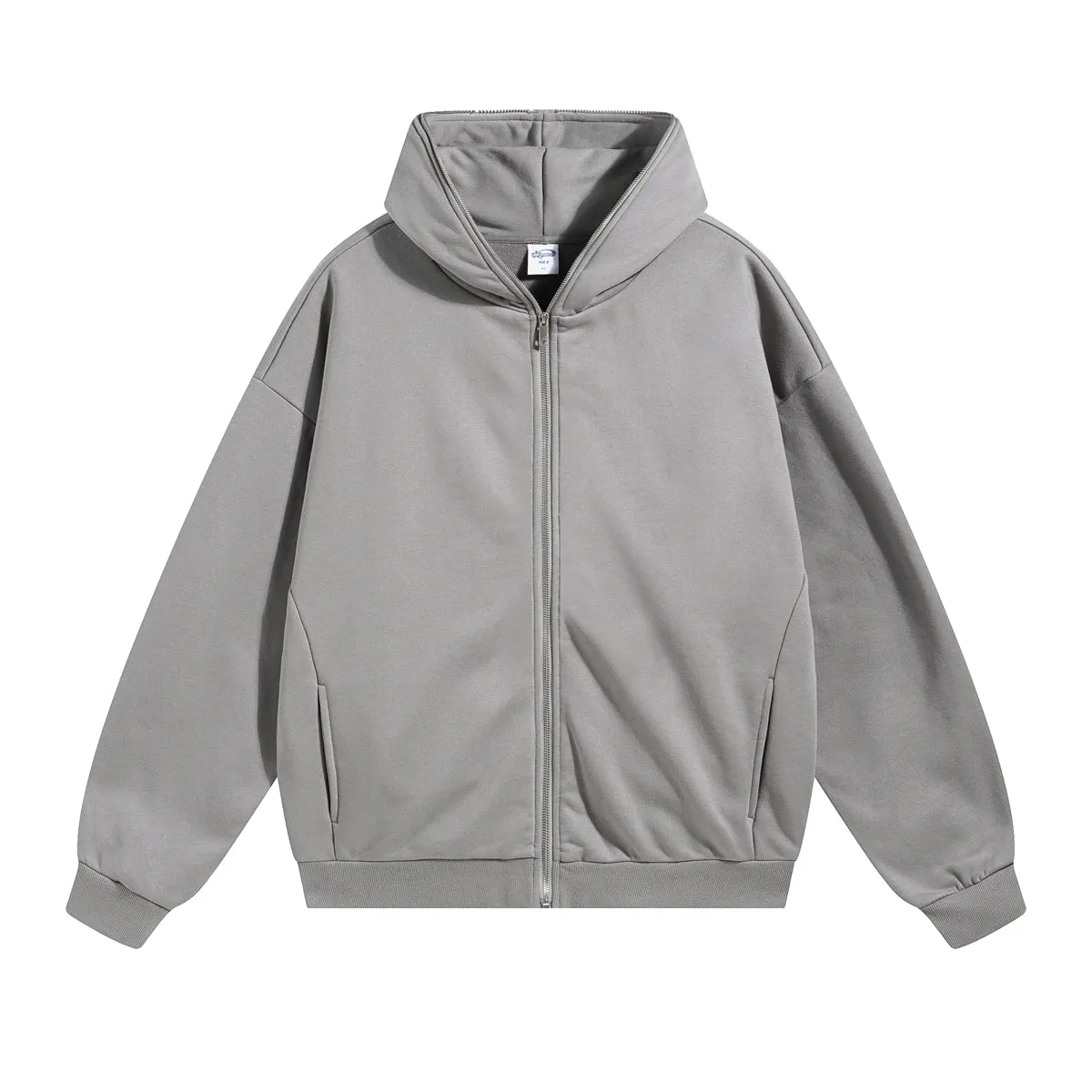 Solid Color Full Zip Hoodie