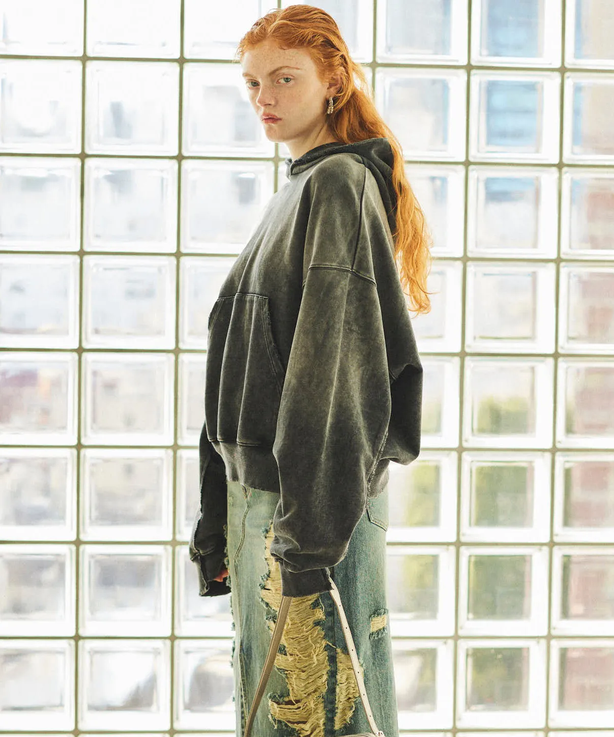 Spray Processing Oversized Hoodie