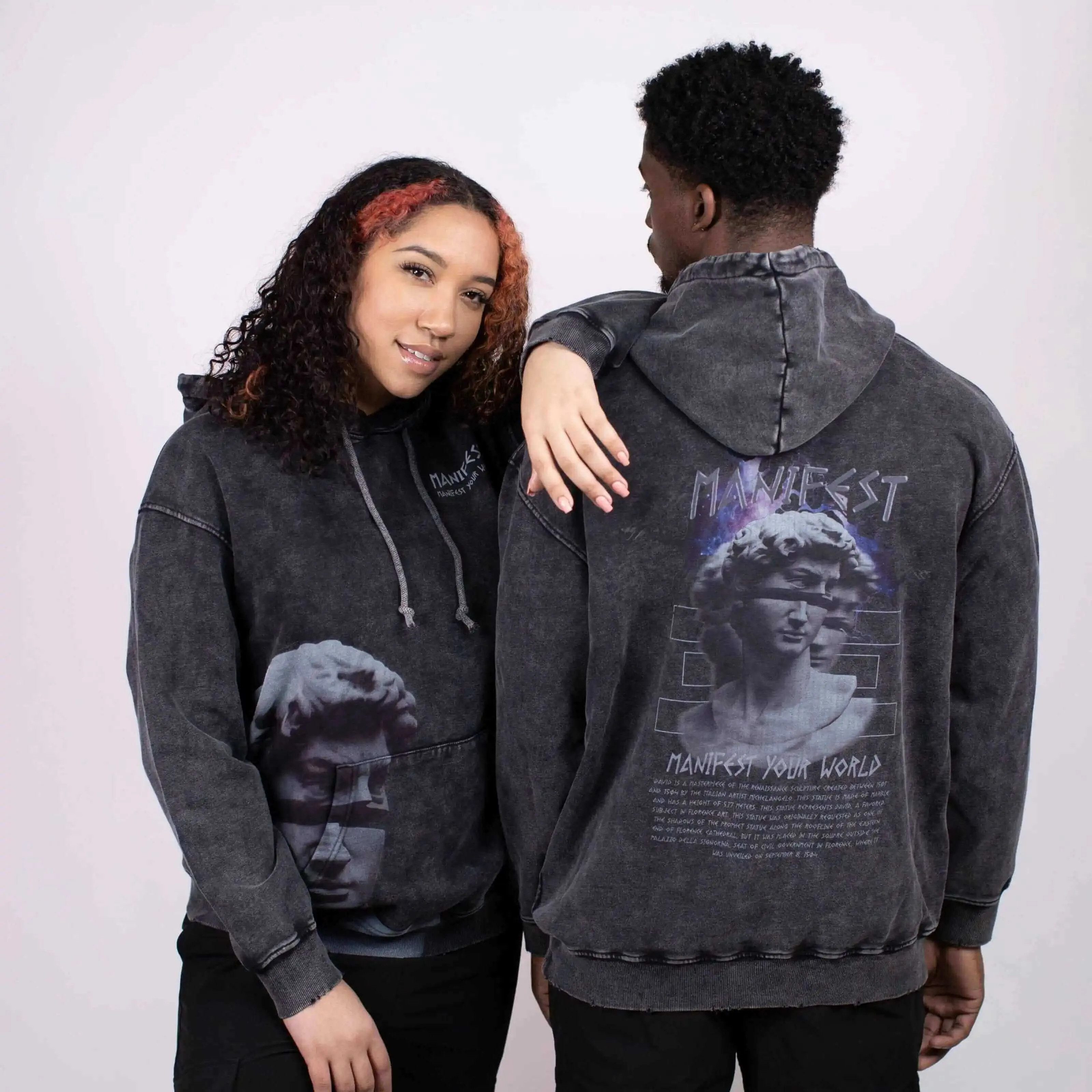 Statue Of David Hoodie - Grey