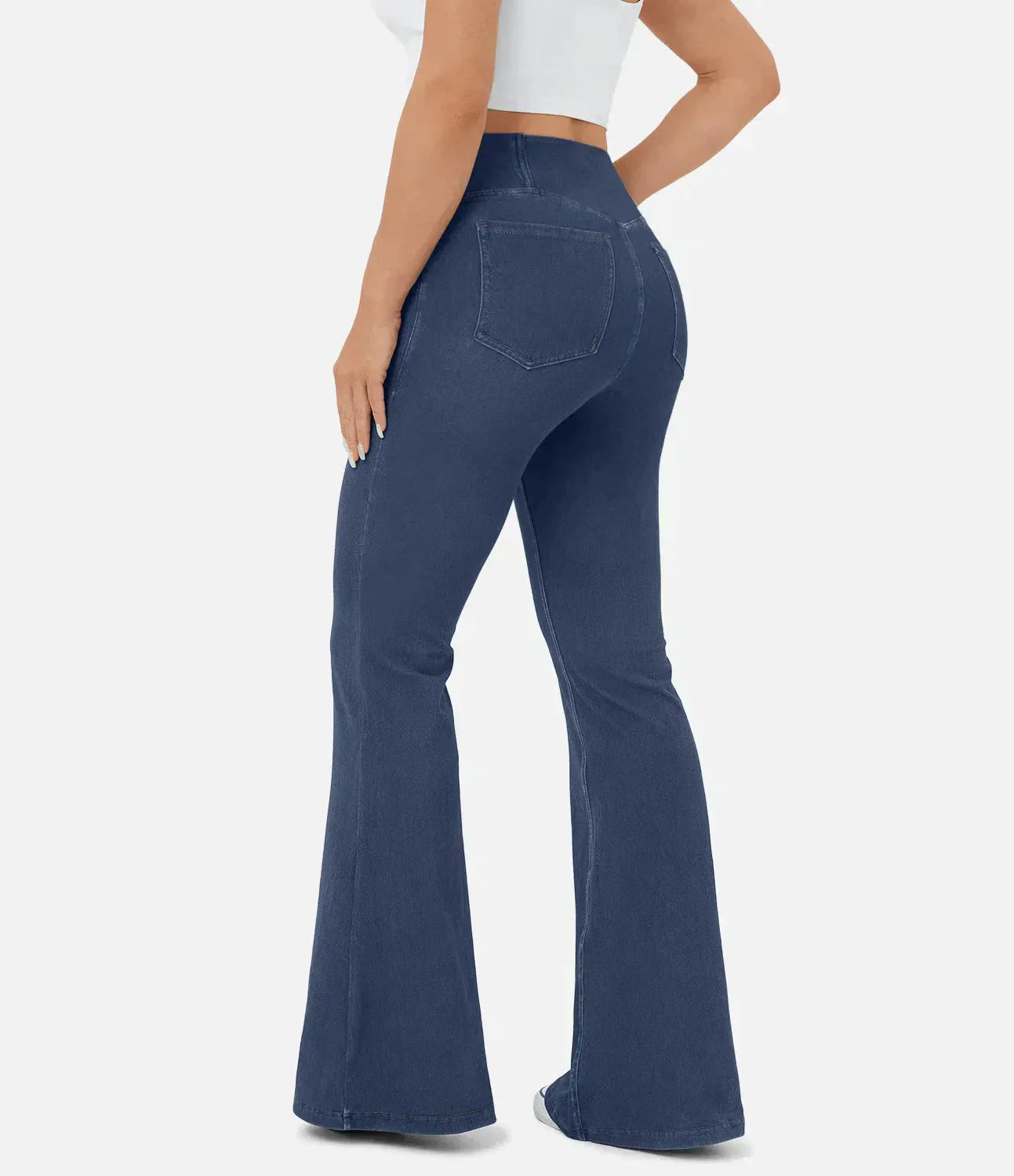 Stilvolle Bootcut-Jeans für Damen - Rosa