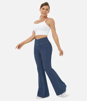 Stilvolle Bootcut-Jeans für Damen - Rosa