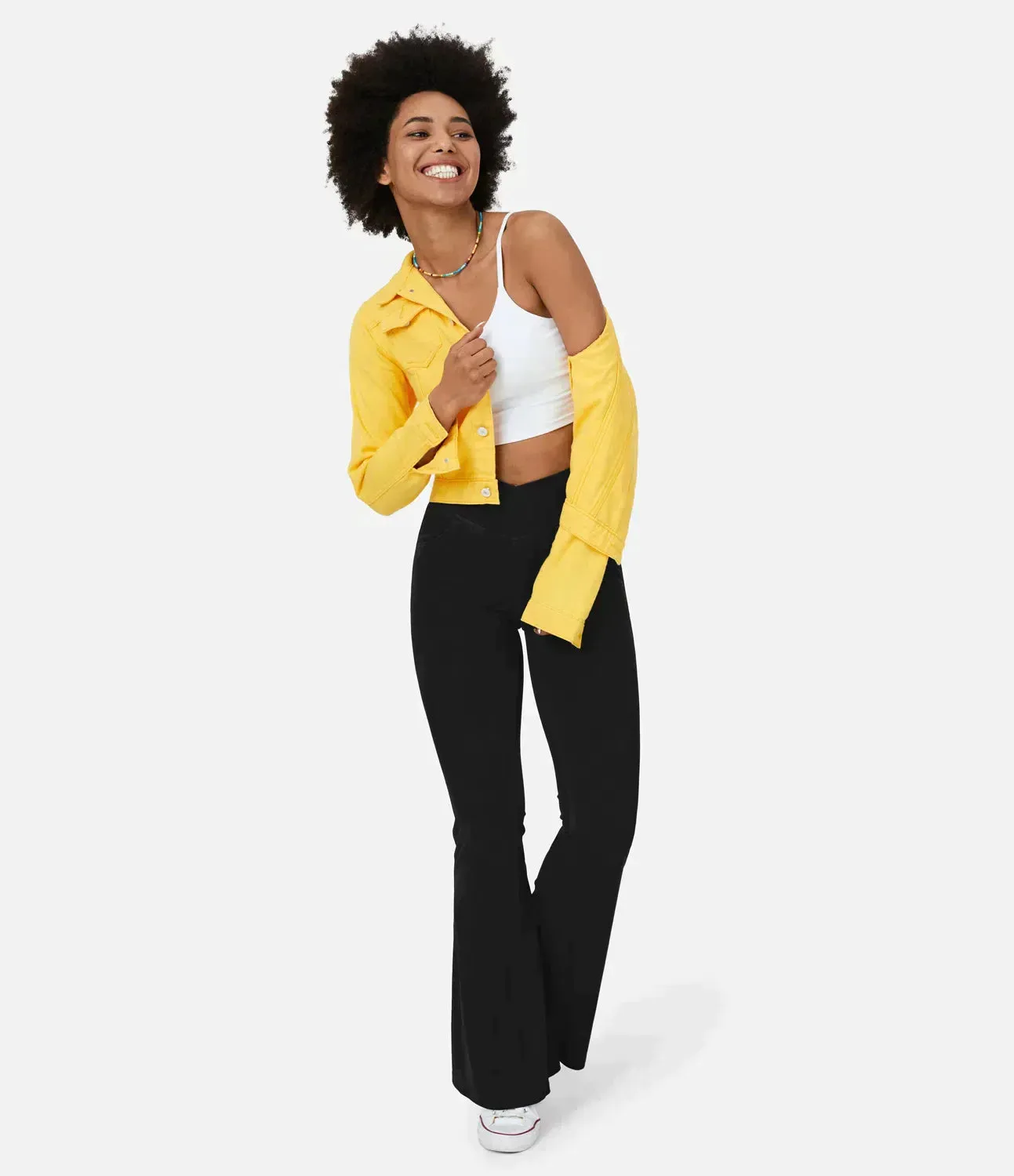 Stilvolle Bootcut-Jeans für Damen - Rosa