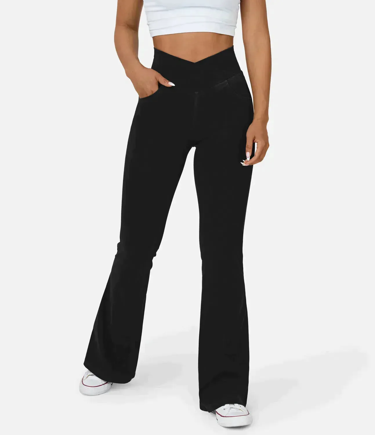 Stilvolle Bootcut-Jeans für Damen - Rosa