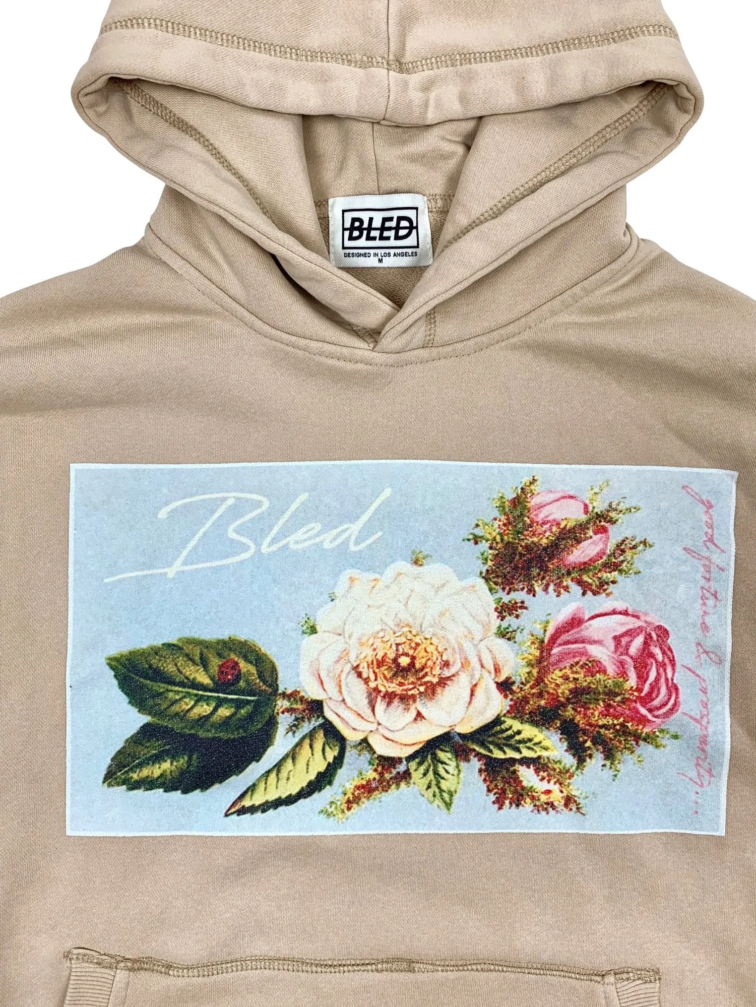 Stonewashed Good Fortune & Prosperity Hoodie - Nude Beige