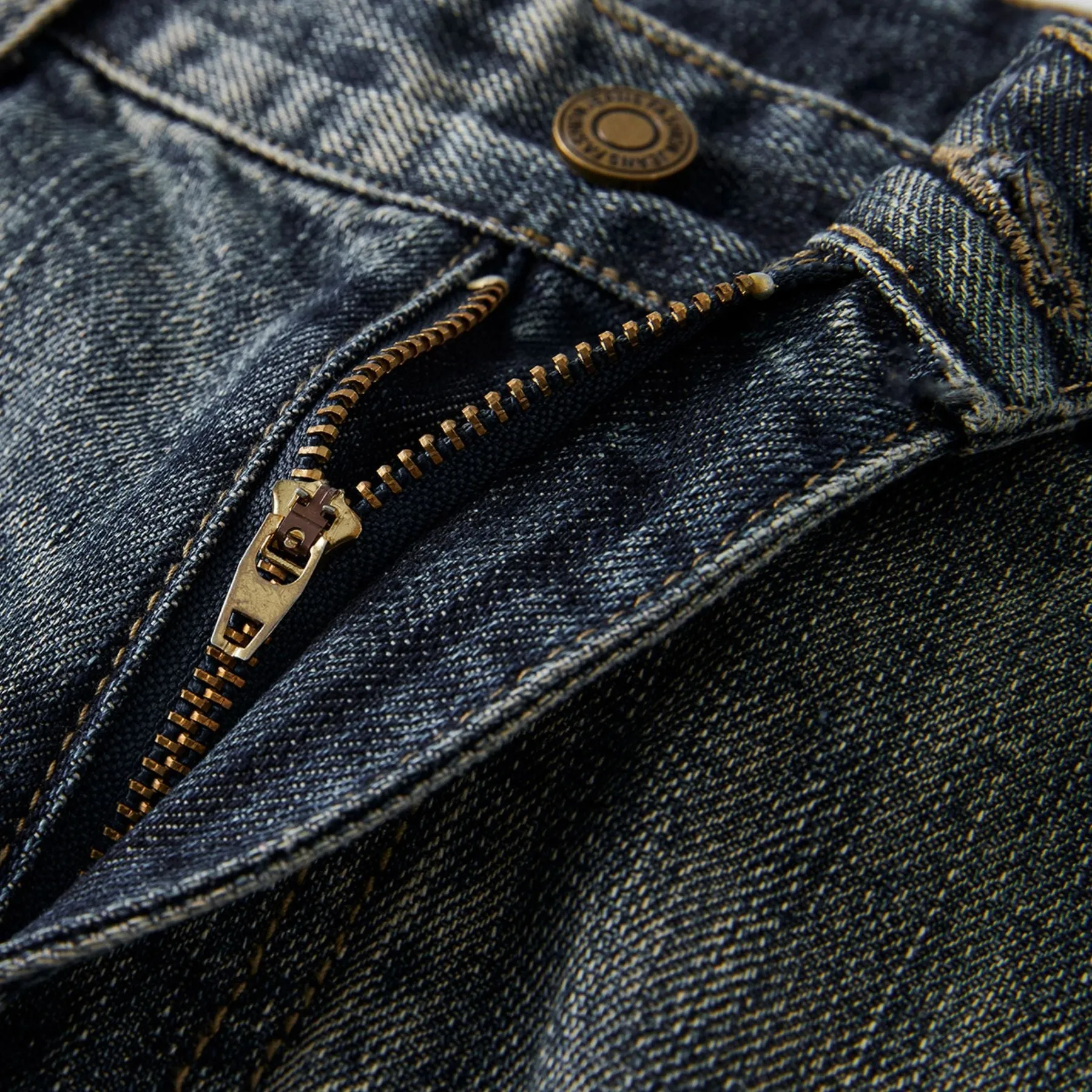 Straight Leg Casual Denim Pants