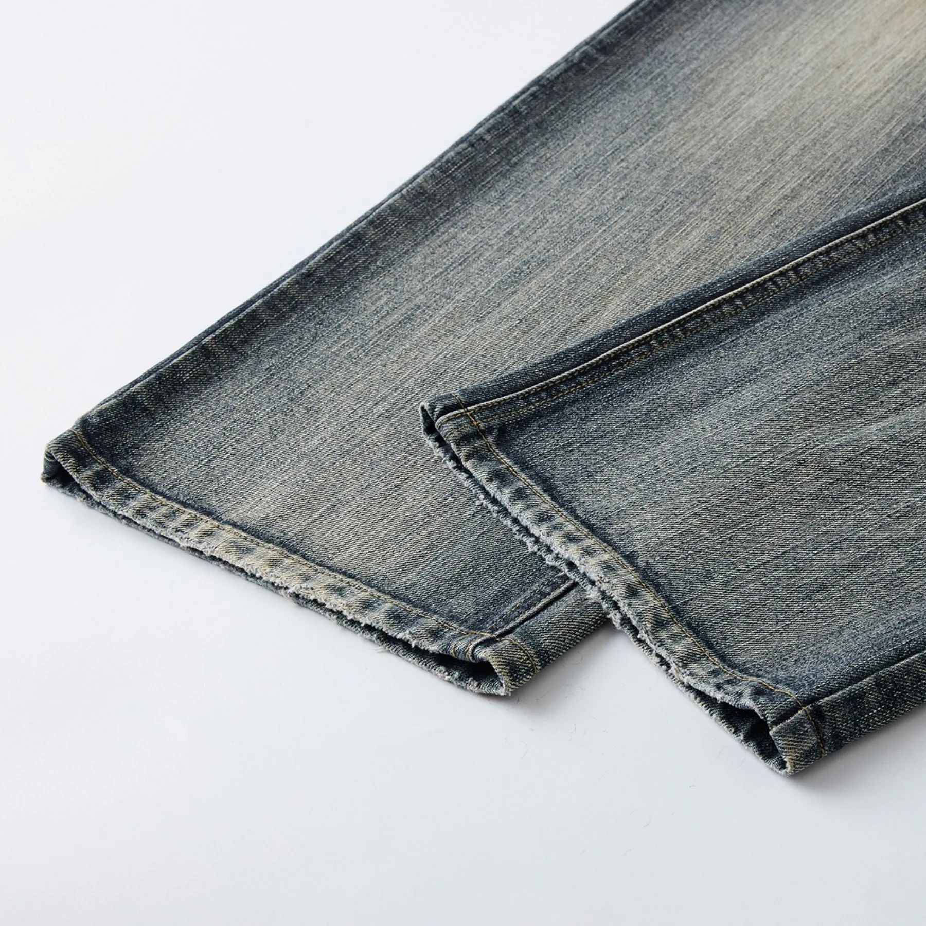 Straight Leg Casual Denim Pants