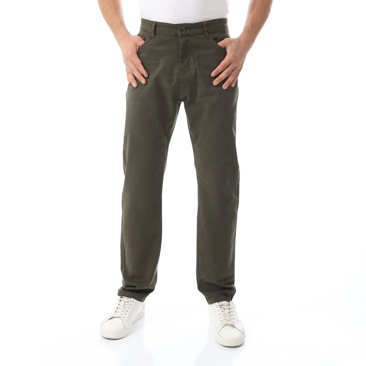Straight Leg Gabardine Pants