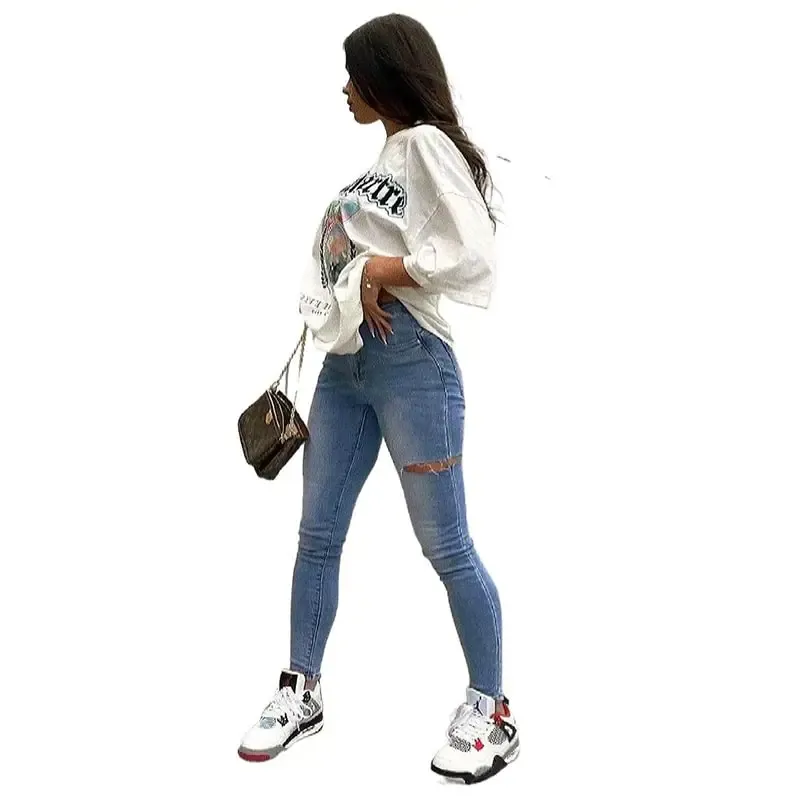Stretchy Ripped Skinny Jeans