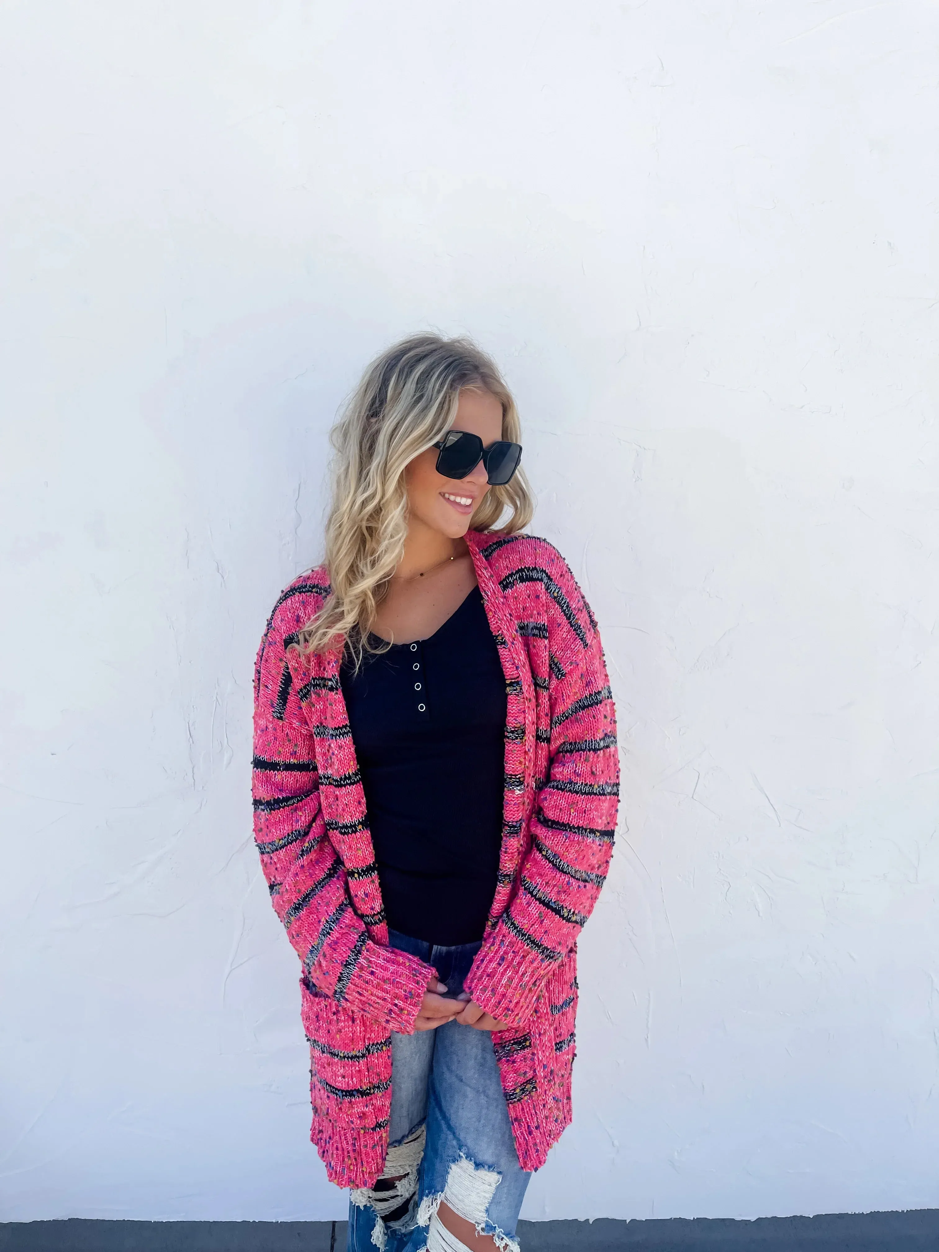 Stripe Miley Dot Cardigan In Assorted Colors