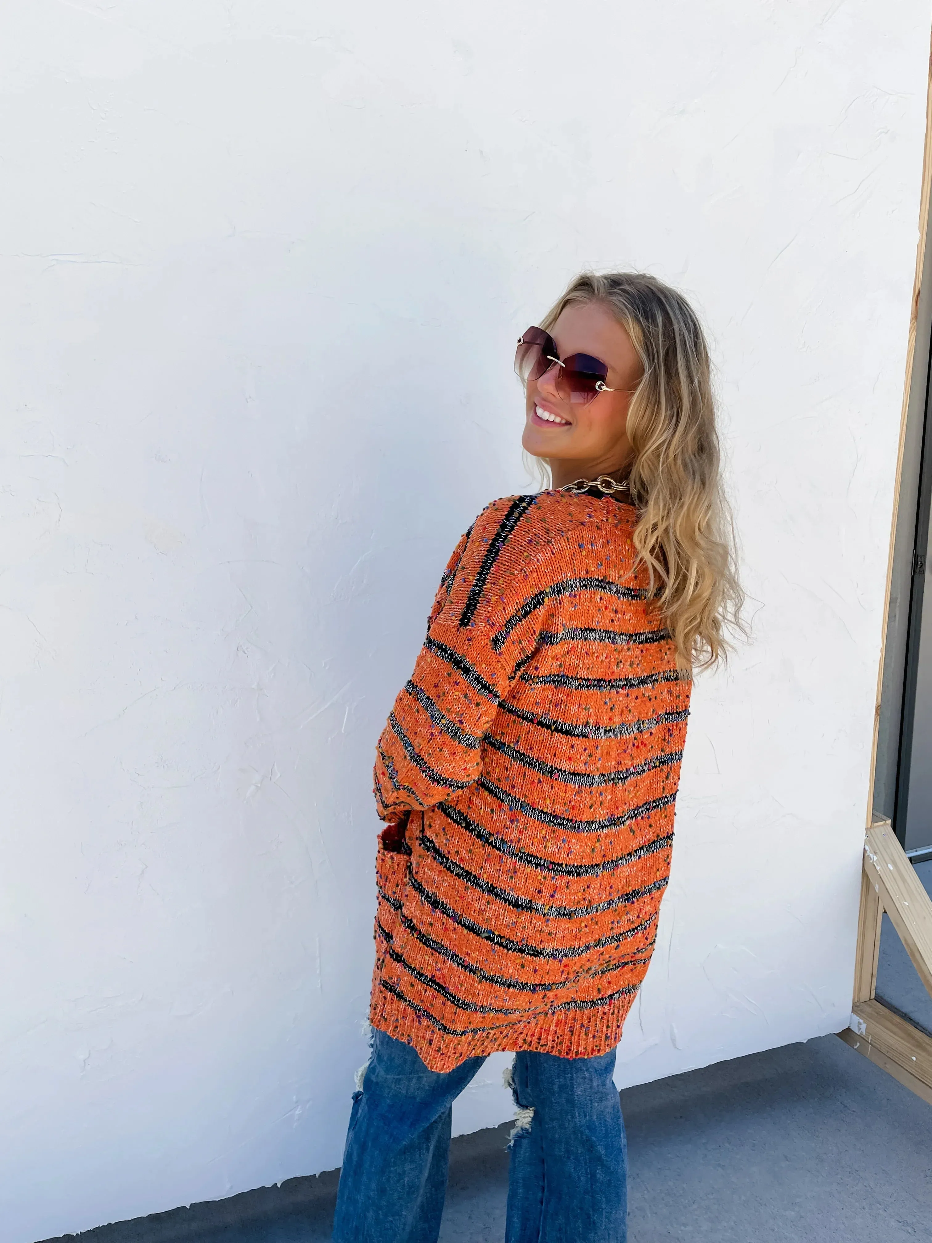Stripe Miley Dot Cardigan In Assorted Colors