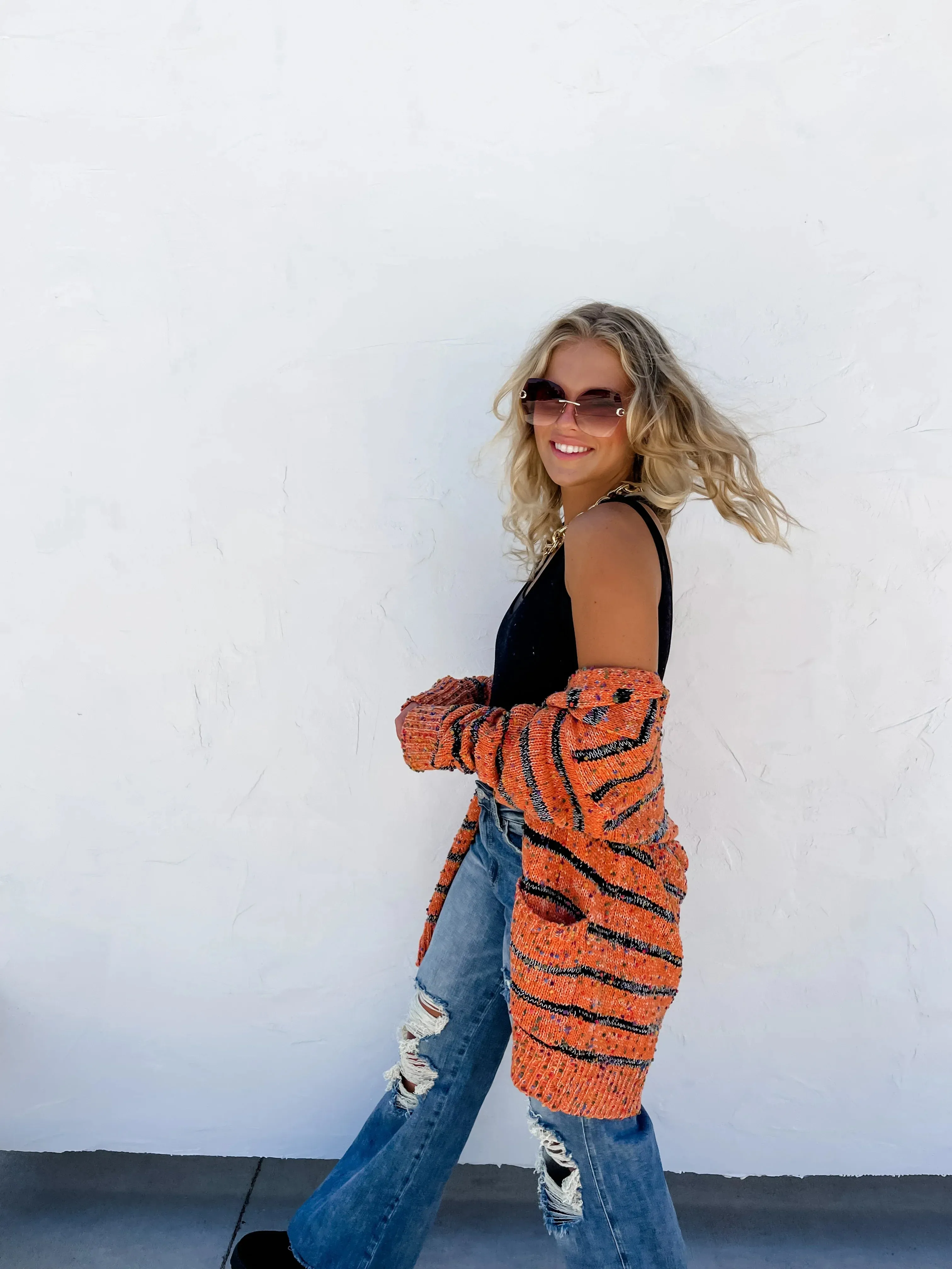 Stripe Miley Dot Cardigan In Assorted Colors