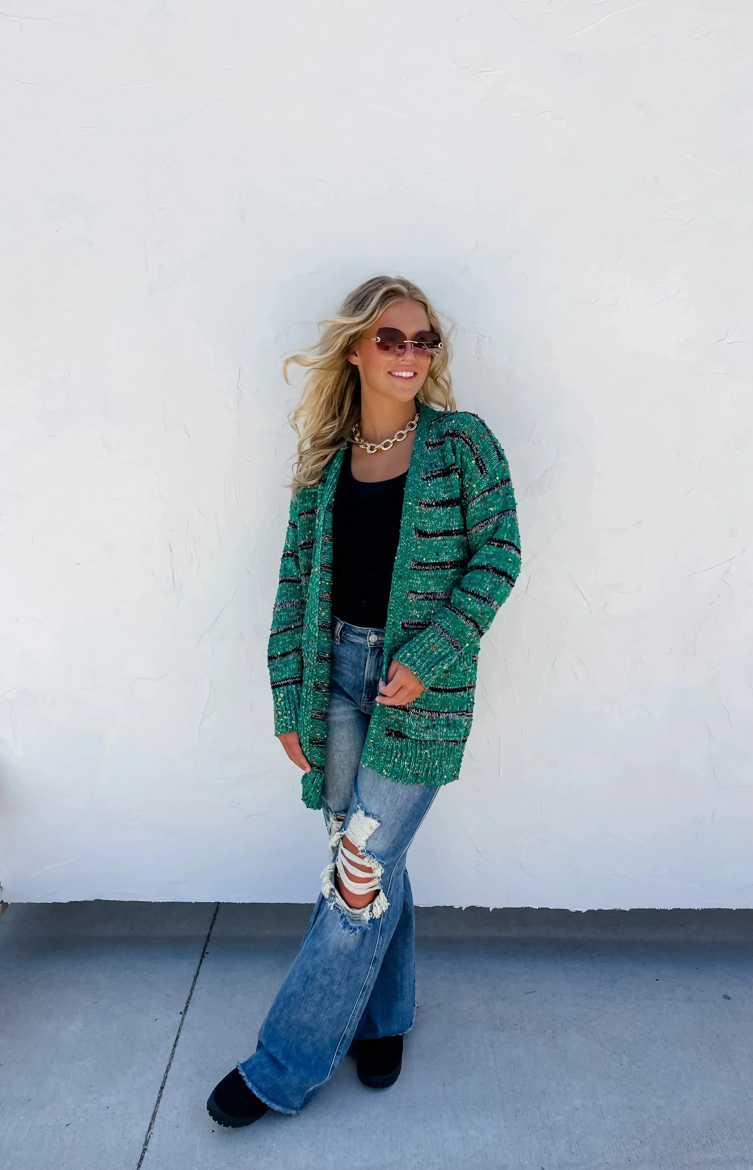 Stripe Miley Dot Cardigan In Assorted Colors