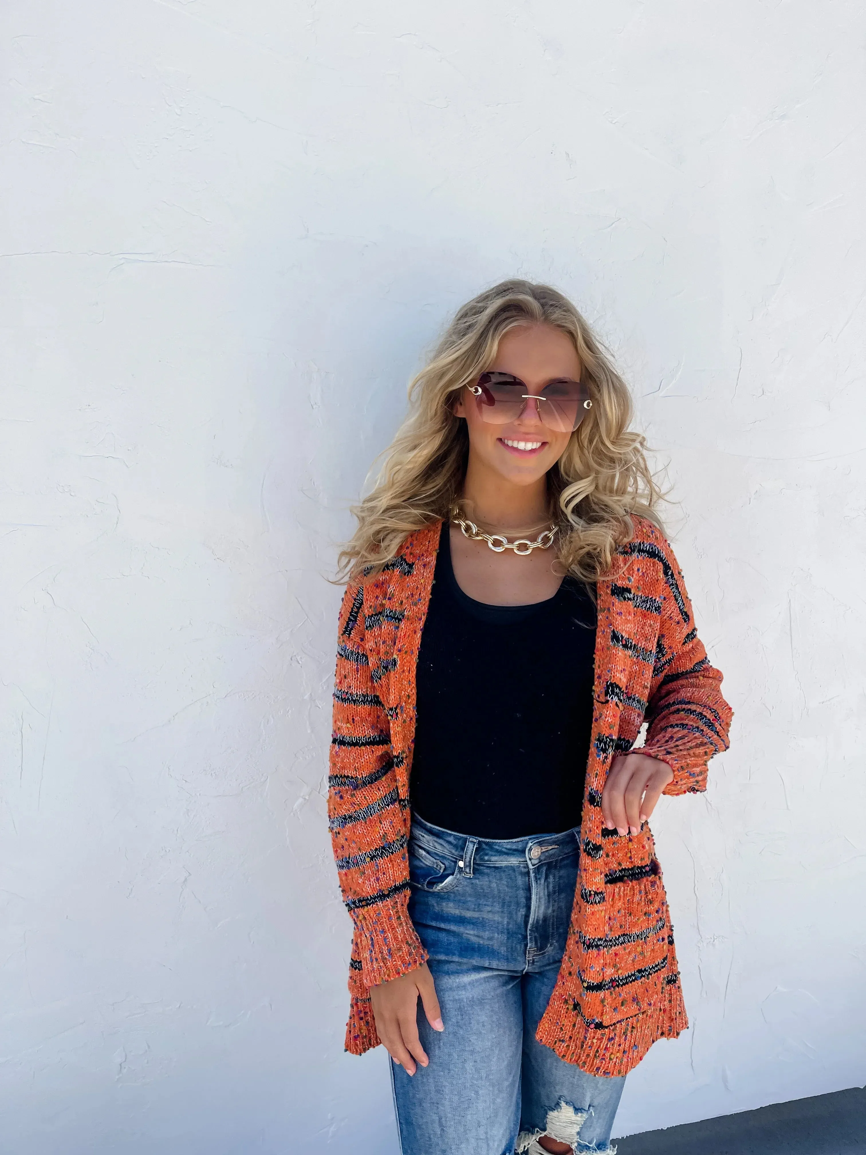 Stripe Miley Dot Cardigan In Assorted Colors