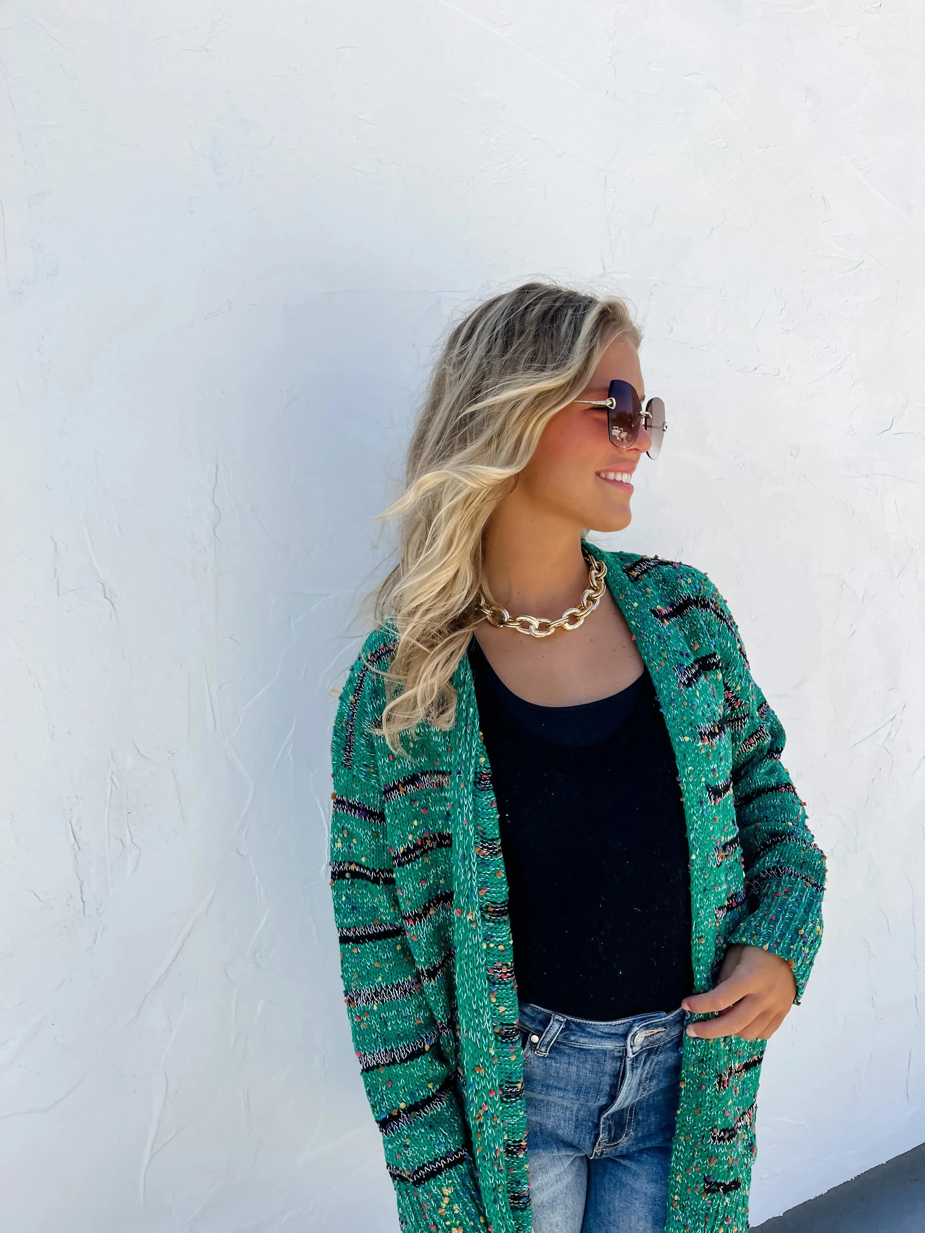 Stripe Miley Dot Cardigan In Assorted Colors